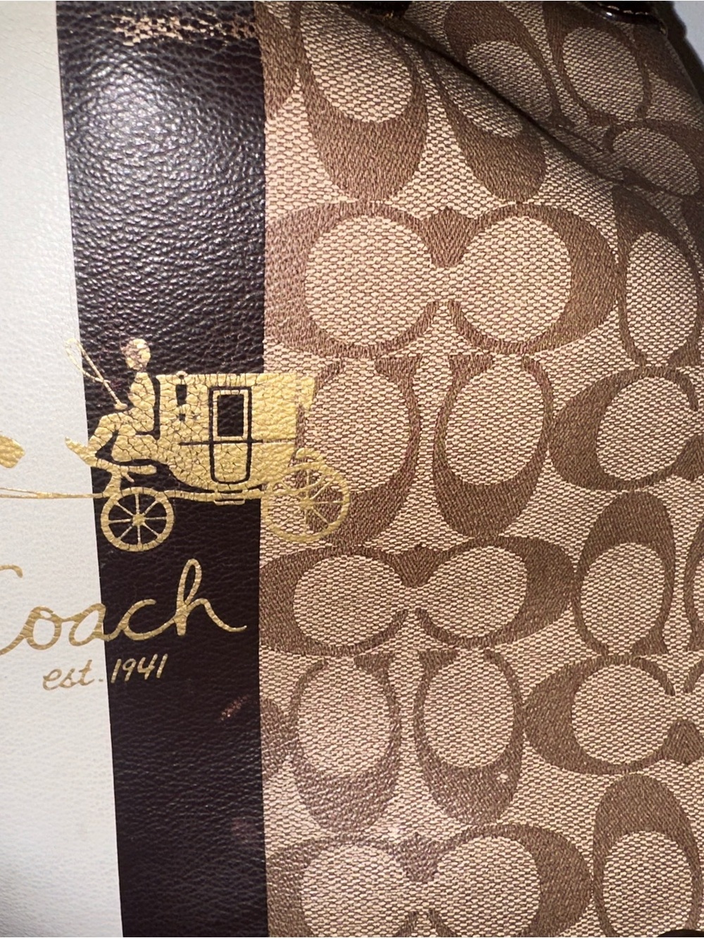 COACH Heritage Stripe Signature Canvas Hobo Shoulder Bag K0868-13193 - Picture 3 of 5